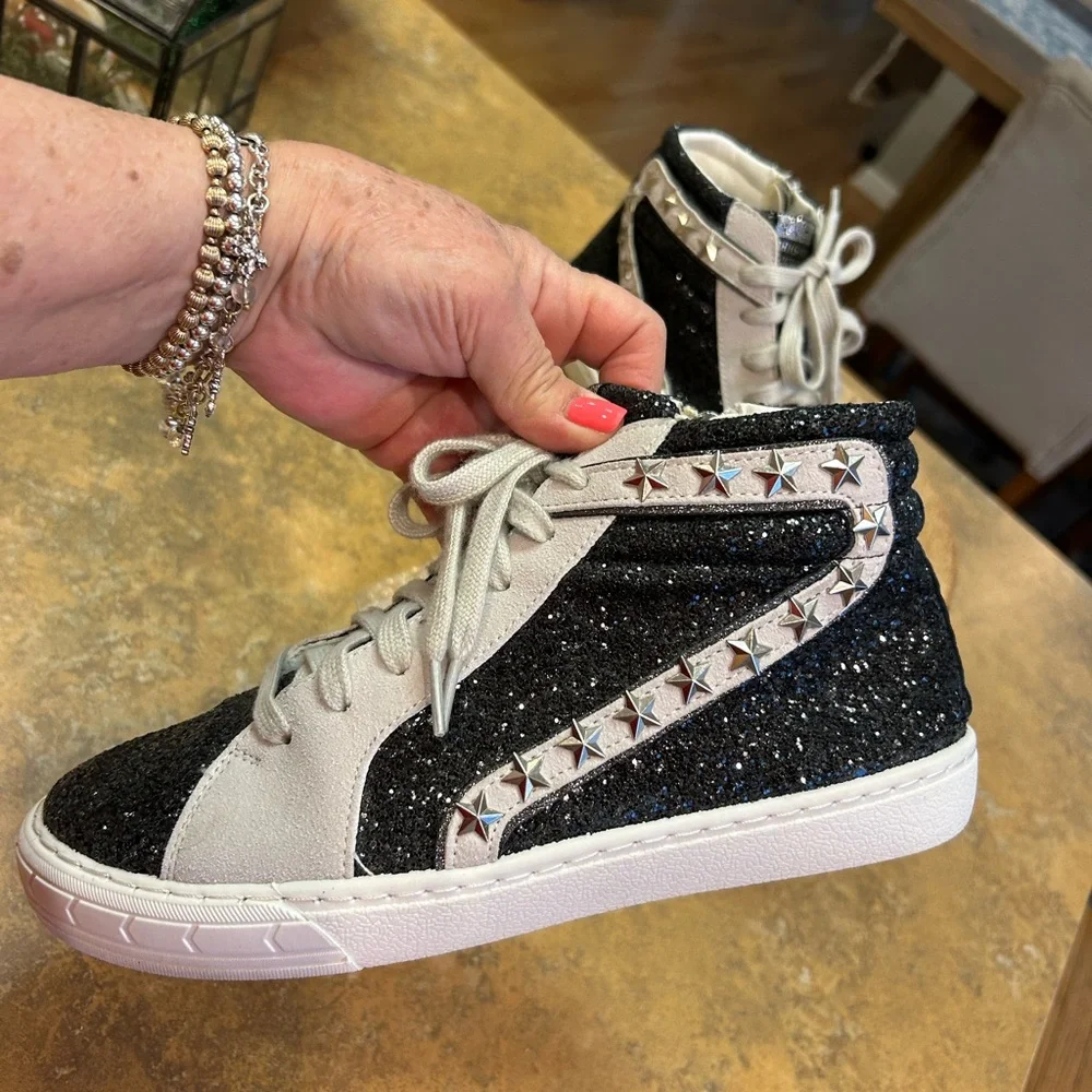 Vintage Havana Dormy Glitter High-Top Sneakers